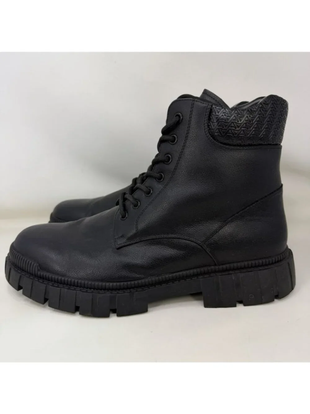 Aldo Newfield Side Zip Waterproof Lugged Leather Boots Black Men’s Size 12
